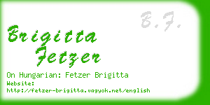 brigitta fetzer business card